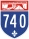 Freeway route marker - Aut. 740