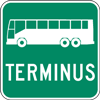 Panneau routier Gare d&rsquo;autobus interurbains.