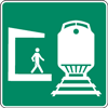 Panneau routier Gare ferroviaire.