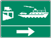 Panneau routier Traverse maritime.